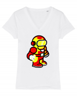 Space Man Tricou mânecă scurtă guler V Damă Evoker