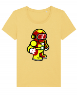 Space Man Tricou mânecă scurtă guler larg fitted Damă Expresser