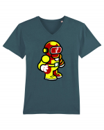 Space Man Tricou mânecă scurtă guler V Bărbat Presenter