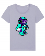 Space Man Tricou mânecă scurtă guler larg fitted Damă Expresser