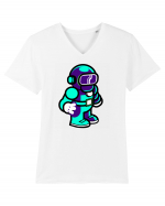 Space Man Tricou mânecă scurtă guler V Bărbat Presenter