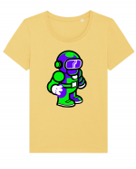 Space Man Tricou mânecă scurtă guler larg fitted Damă Expresser