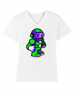 Space Man Tricou mânecă scurtă guler V Bărbat Presenter