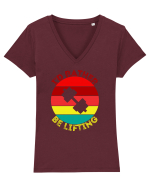 I'd Rather Be Lifting Tricou mânecă scurtă guler V Damă Evoker