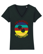 I'd Rather Be Lifting Tricou mânecă scurtă guler V Damă Evoker