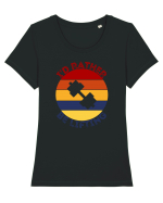 I'd Rather Be Lifting Tricou mânecă scurtă guler larg fitted Damă Expresser