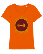 I'd Rather Be Lifting Tricou mânecă scurtă guler larg fitted Damă Expresser