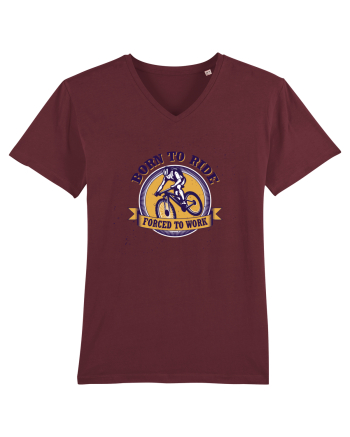 Born To Ride Forced To Work Burgundy