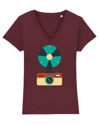 Aparat Foto Retro Vintage Burgundy