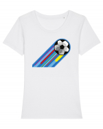 Pentru Iubitorii De Football  Tricou mânecă scurtă guler larg fitted Damă Expresser