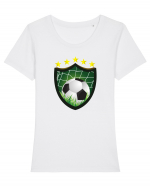 Pentru Iubitorii De Football  Tricou mânecă scurtă guler larg fitted Damă Expresser