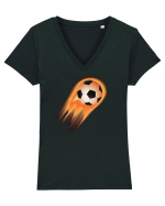 Pentru Iubitorii De Football  Tricou mânecă scurtă guler V Damă Evoker