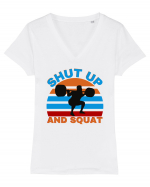 Gym Lovers Tricou mânecă scurtă guler V Damă Evoker