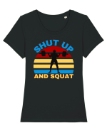 Gym Lovers Tricou mânecă scurtă guler larg fitted Damă Expresser