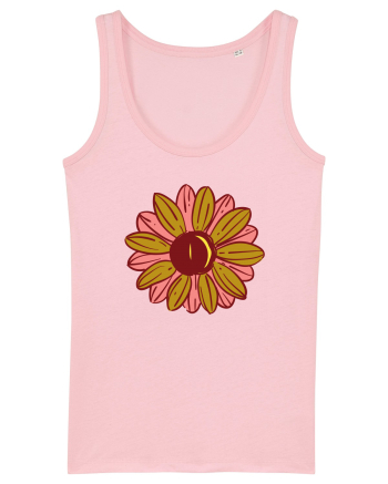 Retro Vintage Flower Cotton Pink