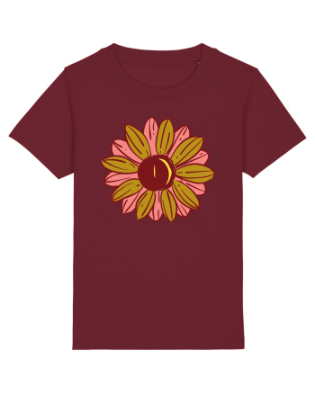 Retro Vintage Flower Burgundy
