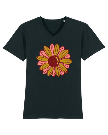 Retro Vintage Flower Black