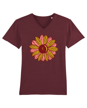 Retro Vintage Flower Burgundy