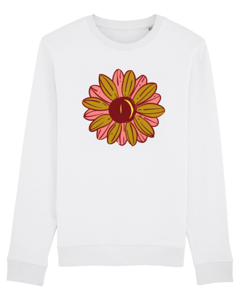 Retro Vintage Flower White