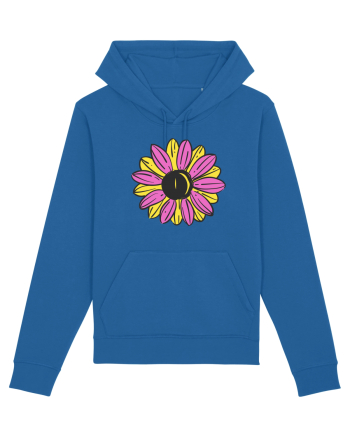 Retro Vintage Flower Royal Blue