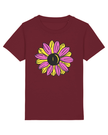 Retro Vintage Flower Burgundy