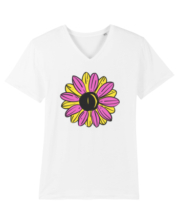 Retro Vintage Flower White