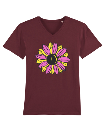 Retro Vintage Flower Burgundy