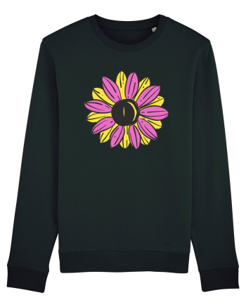 Retro Vintage Flower Black