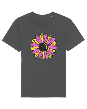 Retro Vintage Flower Anthracite
