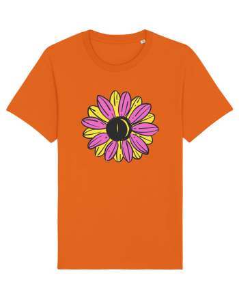 Retro Vintage Flower Bright Orange