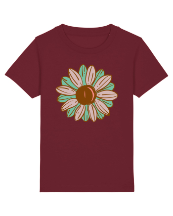 Retro Vintage Flower Burgundy