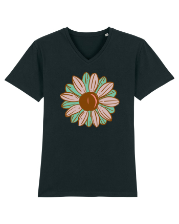 Retro Vintage Flower Black