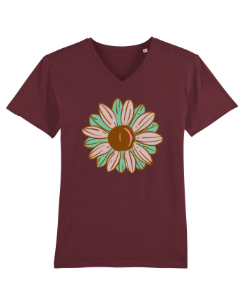 Retro Vintage Flower Burgundy