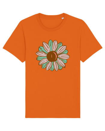 Retro Vintage Flower Bright Orange