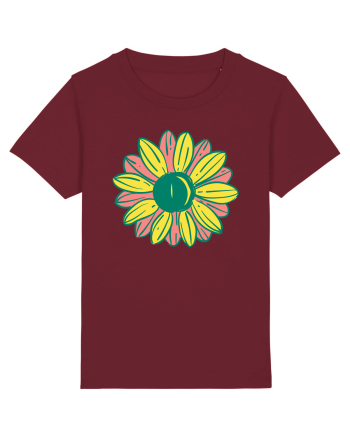 Retro Vintage Flower Burgundy