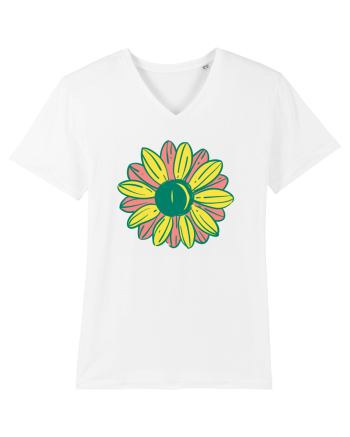 Retro Vintage Flower White