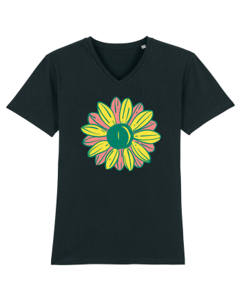 Retro Vintage Flower Black