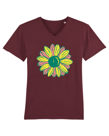 Retro Vintage Flower Burgundy