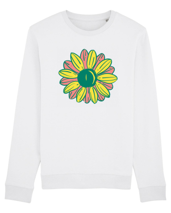 Retro Vintage Flower White