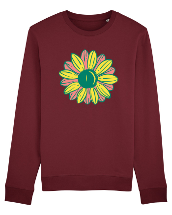 Retro Vintage Flower Burgundy