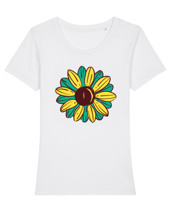Retro Vintage Flower White