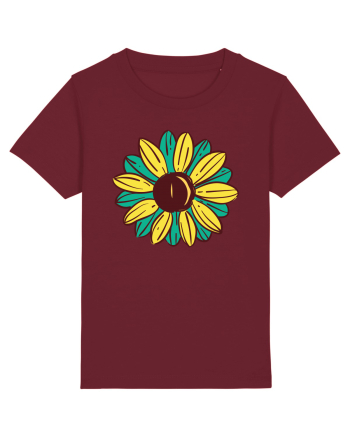 Retro Vintage Flower Burgundy