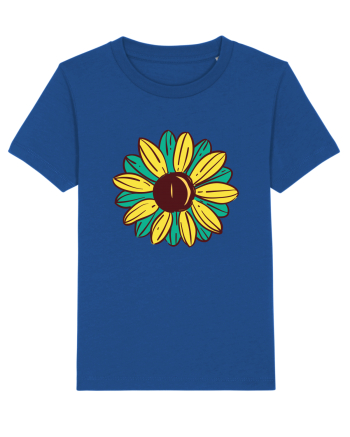 Retro Vintage Flower Majorelle Blue