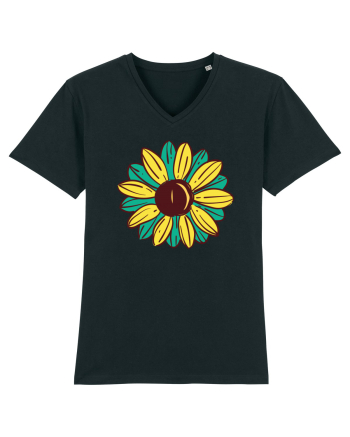 Retro Vintage Flower Black
