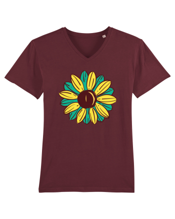 Retro Vintage Flower Burgundy