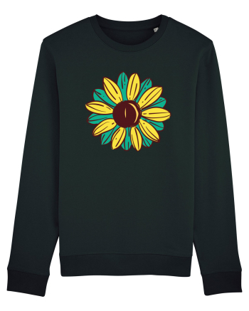 Retro Vintage Flower Black