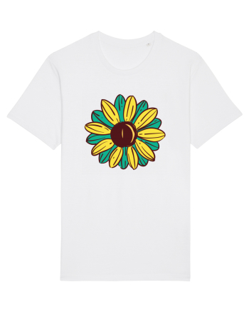 Retro Vintage Flower White