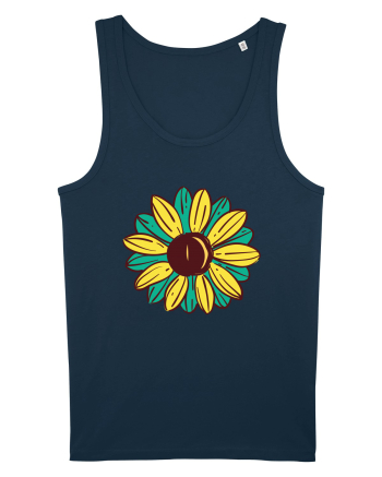 Retro Vintage Flower Navy