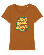 No Bad Days Tricou mânecă scurtă guler larg fitted Damă Expresser