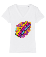 Peace Tricou mânecă scurtă guler V Damă Evoker
